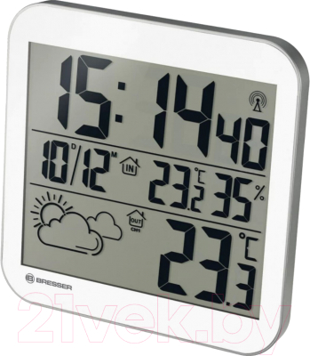 Настенные часы Bresser MyTime LCD / 75696 (белый)