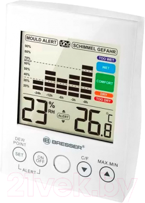 Термогигрометр Bresser Mould Alert / 73275 (белый)