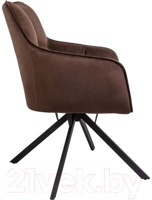 Кресло мягкое Седия Virginia (велюр шоколадный HCJ-10/черный)