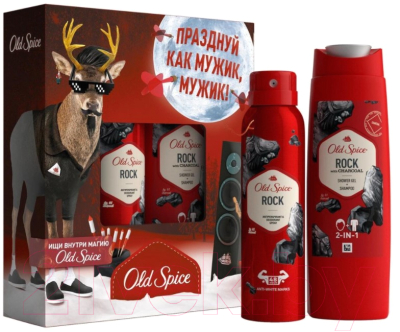 

Набор косметики для тела Old Spice, STR Rock дезодорант-спрей + гель для душа