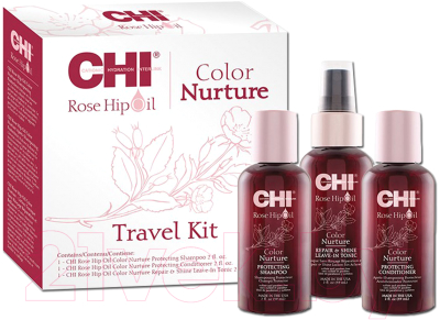 Набор косметики для волос CHI Rose Hip Color Protection Travel Kit