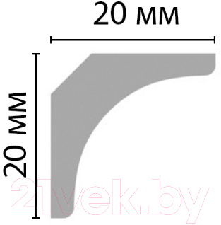 Плинтус потолочный Decomaster D133ДМ (20x20x2000)