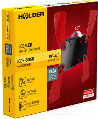 Кронштейн для телевизора Holder LCDS-5058 (черный глянец)