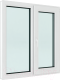 Окно ПВХ Brusbox Roto Двухстворчатое поворотно-откидное правое 3 стекла (1350x1150x70) - 