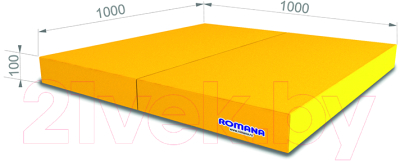 Гимнастический мат Romana 5.013.10 (желтый)