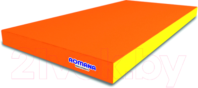 Гимнастический мат Romana 5.000.06 (оранжевый/желтый)