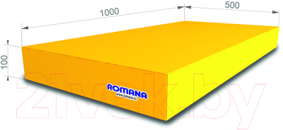 Гимнастический мат Romana 5.000.10 (желтый)