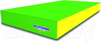 Гимнастический мат Romana 5.000.10 (светло-зеленый/желтый)