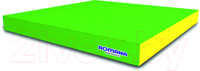 Гимнастический мат Romana 5.001.10 (светло-зеленый/желтый)