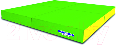 Гимнастический мат Romana 5.096.10 (светло-зеленый/желтый)