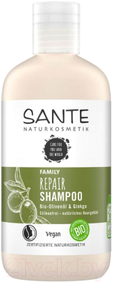 Шампунь для волос Sante Family Восстанавливающий с био-гинкго и оливой (250мл)