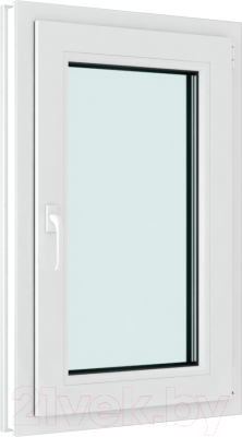 Окно ПВХ Brusbox Roto Одностворчатое Поворотно-откидное правое 3 стекла (900x700x70)