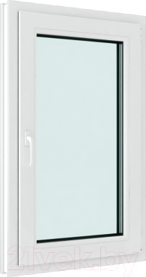 Окно ПВХ Brusbox Roto Одностворчатое Поворотно-откидное правое 3 стекла (1200x800x70)