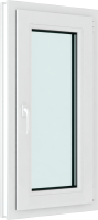 Окно ПВХ Brusbox Roto Одностворчатое Поворотно-откидное правое 3 стекла (1100x700x70) - 