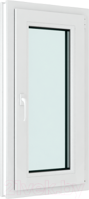 Окно ПВХ Brusbox Roto Одностворчатое Поворотно-откидное правое 3 стекла (1100x700x70)