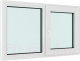 Окно ПВХ Brusbox Roto Двухстворчатое Поворотно-откидное правое 3 стекла (1000x1400x70) - 