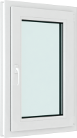 Окно ПВХ Brusbox Roto Одностворчатое Поворотно-откидное правое 2 стекла (900x700x60) - 