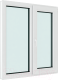 Окно ПВХ Brusbox Roto Двухстворчатое Поворотно-откидное правое 2 стекла (1400x1000x60) - 