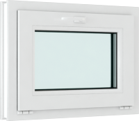 Окно ПВХ Brusbox Roto Одностворчатое Откидное 3 стекла (600x800x70) - 