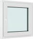 Окно ПВХ Brusbox Roto Одностворчатое Поворотно-откидное правое 2 стекла (800x800x60) - 