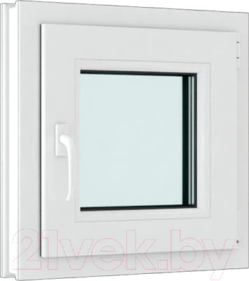 Окно ПВХ Brusbox Roto Одностворчатое Поворотно-откидное правое 2 стекла (700x500x60)