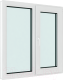 Окно ПВХ Brusbox Roto Двухстворчатое Поворотно-откидное правое 2 стекла (1200x1000x60) - 