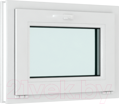 Окно ПВХ Brusbox Roto Одностворчатое Откидное 2 стекла (500x700x60)