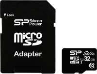 Карта памяти Silicon Power microSDHC (Class 10) 32GB + адаптер (SP032GBSTHBU1V10-SP) - 