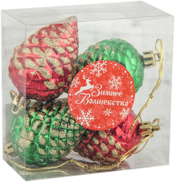 

Набор елочных игрушек, Шишка с золотинкой / 3276677