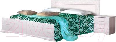 Двуспальная кровать Мебель-КМК Нимфа 0383.2 (бодега/белое серебро)