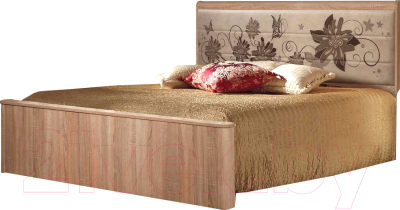 Двуспальная кровать Мебель-КМК Венеция 0414.2-01 (дуб сонома)