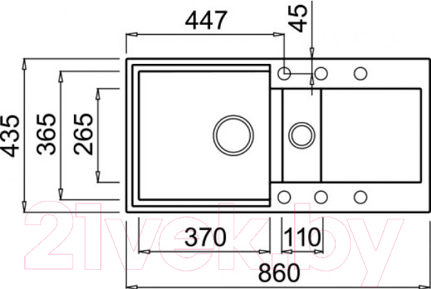 Мойка кухонная Elleci Easy 425 Aluminium M79 / LMY42579