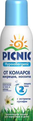 Спрей от насекомых PICNIC Hypoallergenic (125мл)