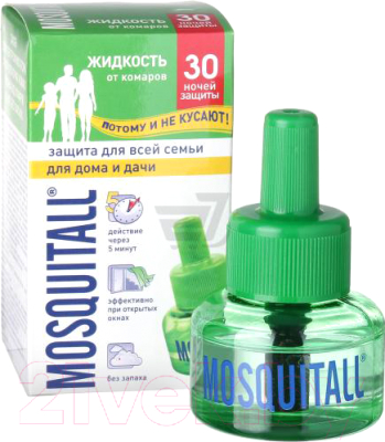 Наполнитель для фумигатора Mosquitall Защита для всей семьи от комаров 30 ночей (30мл)