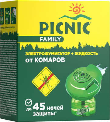 Электрофумигатор PICNIC Family от комаров 45 ночей