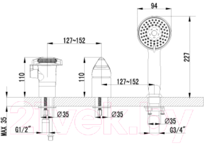 Смеситель LEMARK Poseidon LM4245C