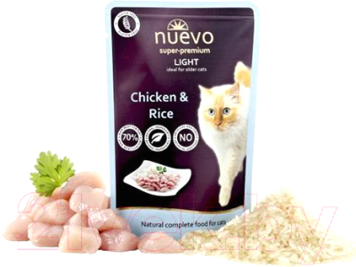 

Корм для кошек Nuevo, Light Chicken&Rice