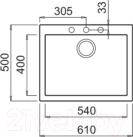 Мойка кухонная Elleci Quadra 110 Aluminium M79 / LMQ11079