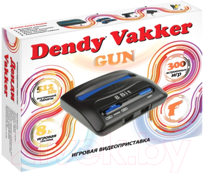 Игровая приставка Dendy Vakker 300 игр + световой пистолет