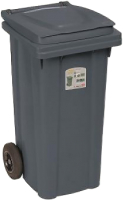 Контейнер для мусора Ipae Progarden 25695 (120л, серый) - 