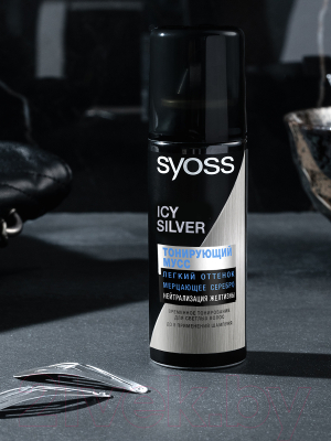 Тонирующий мусс для волос Syoss Мерцающее серебро (120мл)