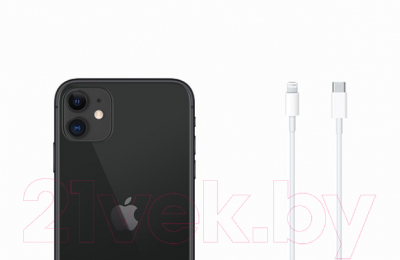 Смартфон Apple iPhone 11 64GB / MHDA3 (черный)