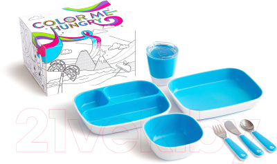 Набор столовой посуды Munchkin Splash / 51913 (7пр, голубой)