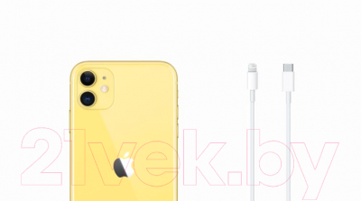 Смартфон Apple iPhone 11 64GB / MHDE3 (желтый)