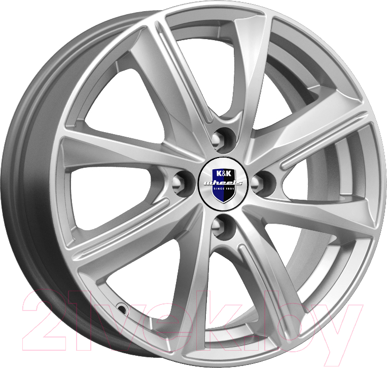 Р›РёС‚РѕР№ РґРёСЃРє K&K РђСЂРЅР°СЂ 15x6" 4x100РјРј DIA 60.1РјРј ET 40РјРј РЎРёР»СЊРІРµС