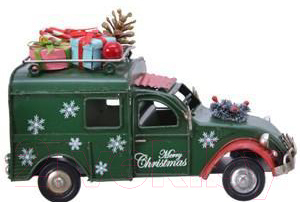 Статуэтка GreenTerra Рождественское авто 380531 (зеленый)