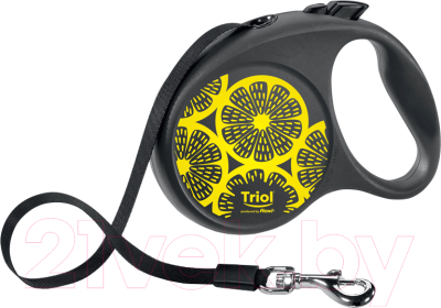 Поводок-рулетка Triol Flexi Joy Lemon / 11101011 (M, 5м, лента)