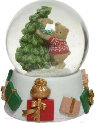 Снежный шар GreenTerra Мишка с елкой 530518