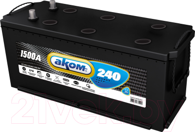 Автомобильный аккумулятор AKOM 6СТ-240 Евро+EFB / 6СТ-240L 3 (240 А/ч)