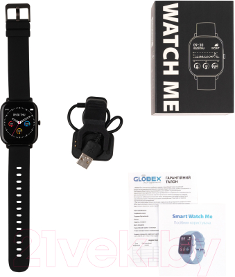 Умные часы Globex Smart Watch Me V28 (черный)